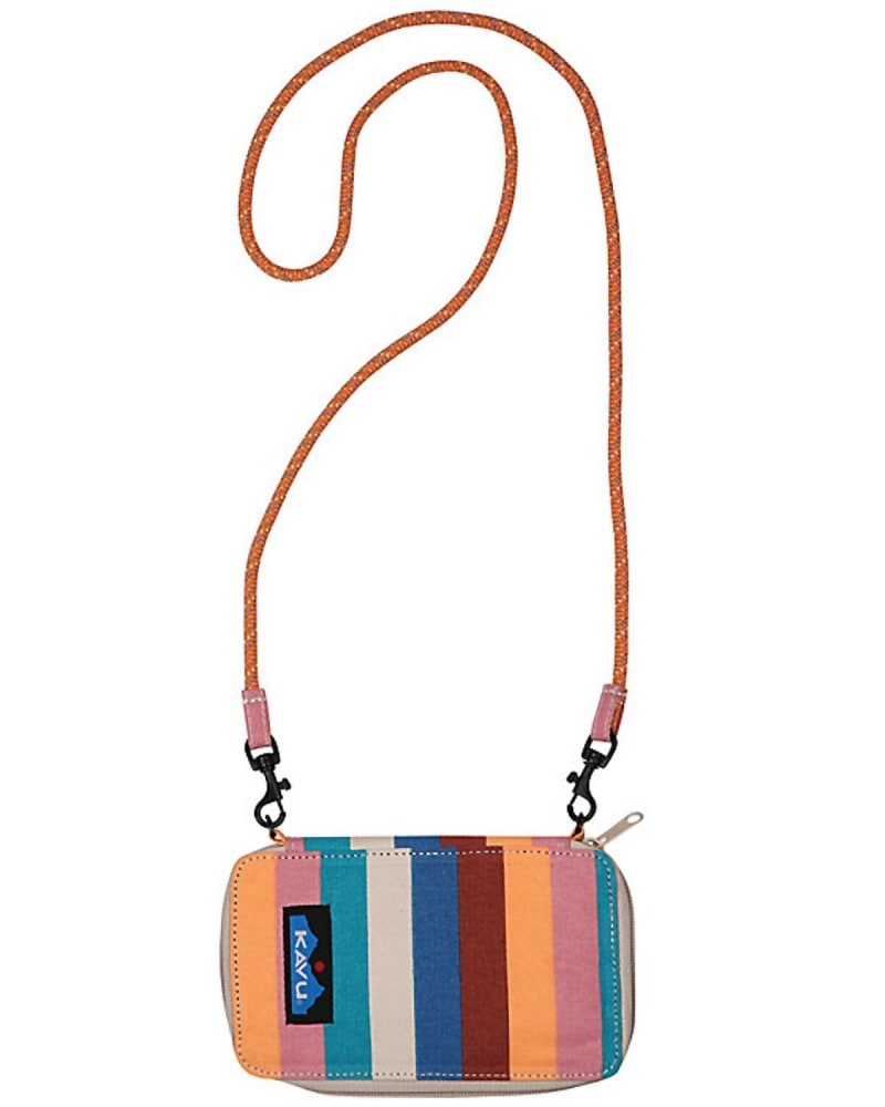 Front of a size O/S Go Time Phone Wallet in Sweet Stripe in Sweet Stripe by KAVU. | dia_product_style_image_id:331801